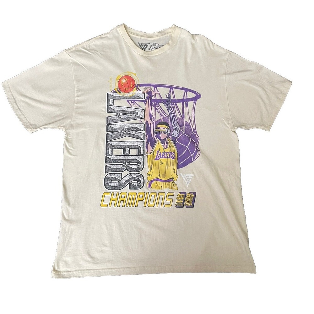 HYPLAND NBA LOS ANGELES LAKERS ANIME THEMED ROBO JUMPSHOT SHIRT SIZE XL